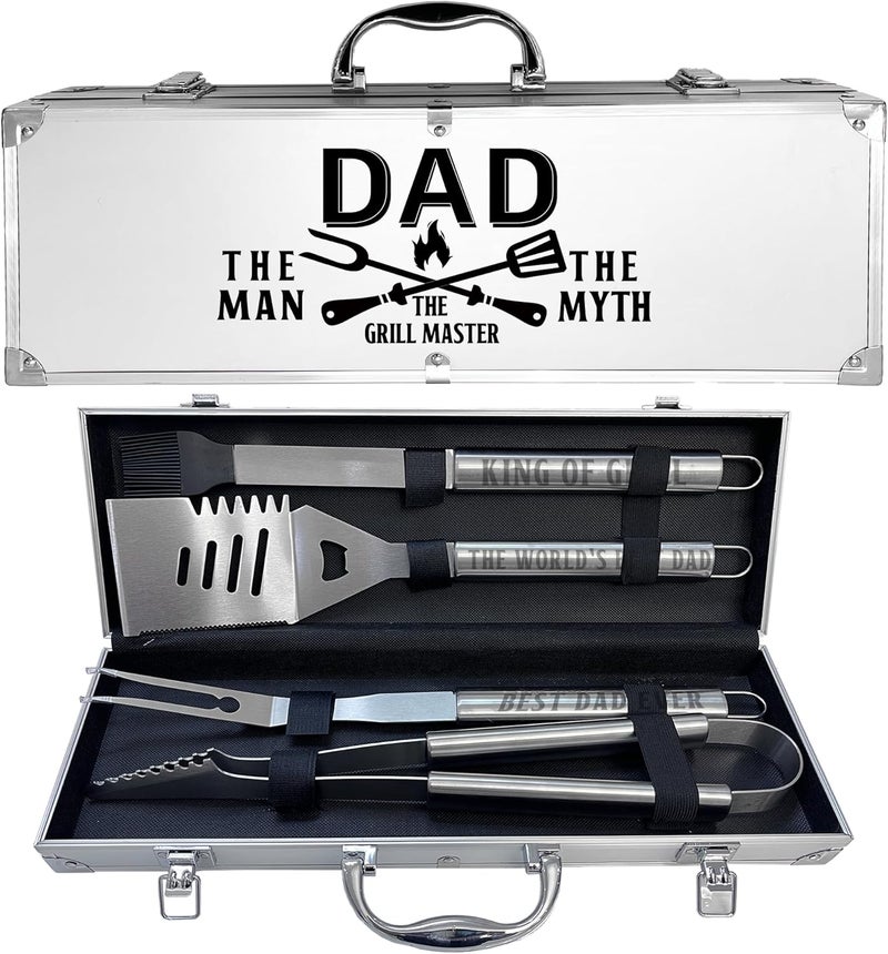 JNDJE Dad Gifts, Christmas Dad Gifts from Daughter Son Heavy Duty Grilling Accessories Kit for Backyard BBQ, Birthday Present for Him Thick Stainless Steel Grill Utensils with Non-Slip Handle Tool Grill - Image 1